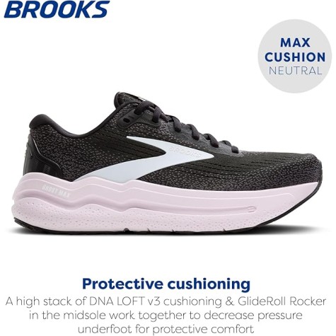 BROOKS GHOST MAX 2 DONNA BLACK WHITE