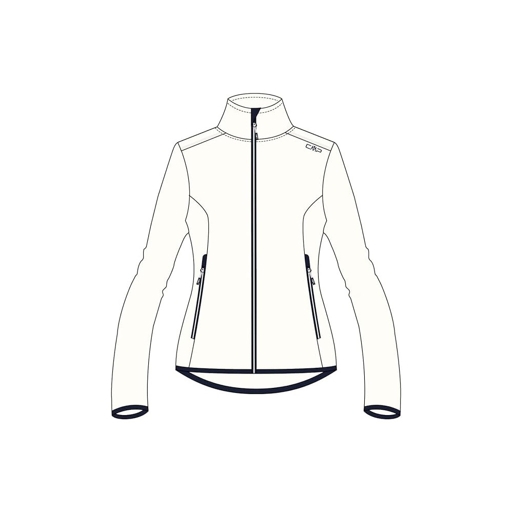 CMP DONNA JACKET FIX HOOD PILE BIANCO