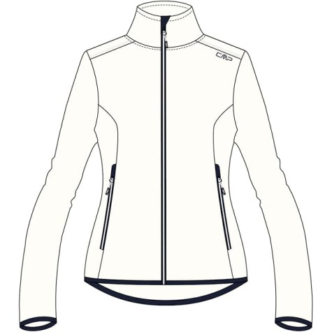 CMP DONNA JACKET FIX HOOD PILE BIANCO
