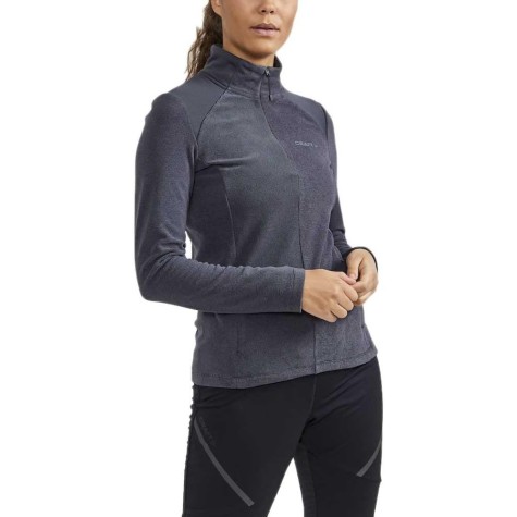 CRAF DONNA MEZZA ZIP CORE EDGETHERMAL GRIGIO