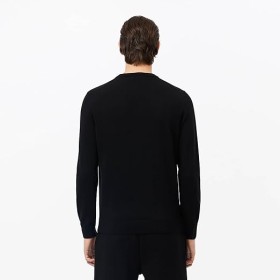 MAGLIONE LACOSTE 1985 NERO UOMO COTONE