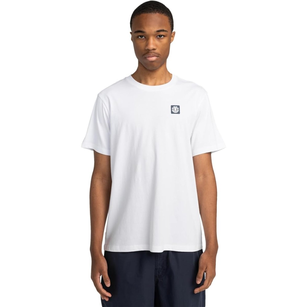 T SHIRT ELEMENT JOINT TEXTURE BBIANCO UOMO