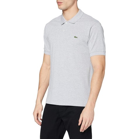 polo lacoste 1264 uomo classic fit grigio melange
