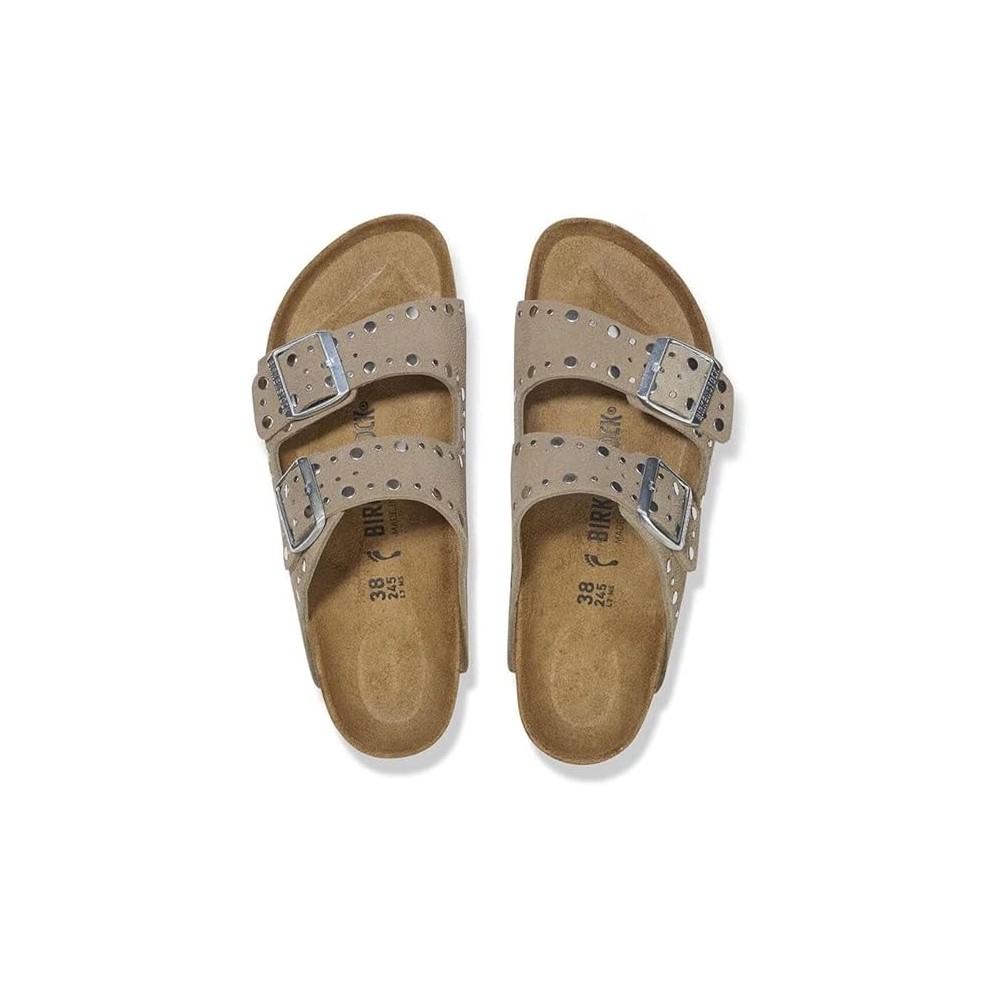 BIRKENSTOCK ARIZONA RIVER BORDER TAUPE