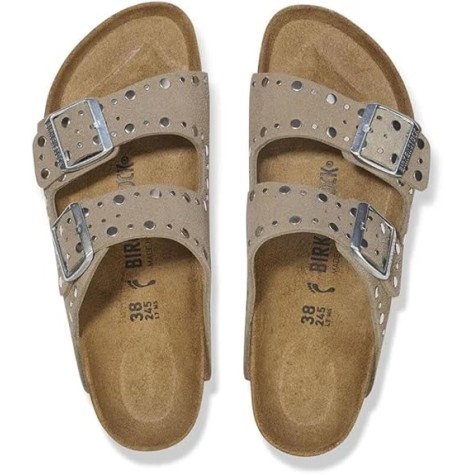 BIRKENSTOCK ARIZONA RIVER BORDER TAUPE