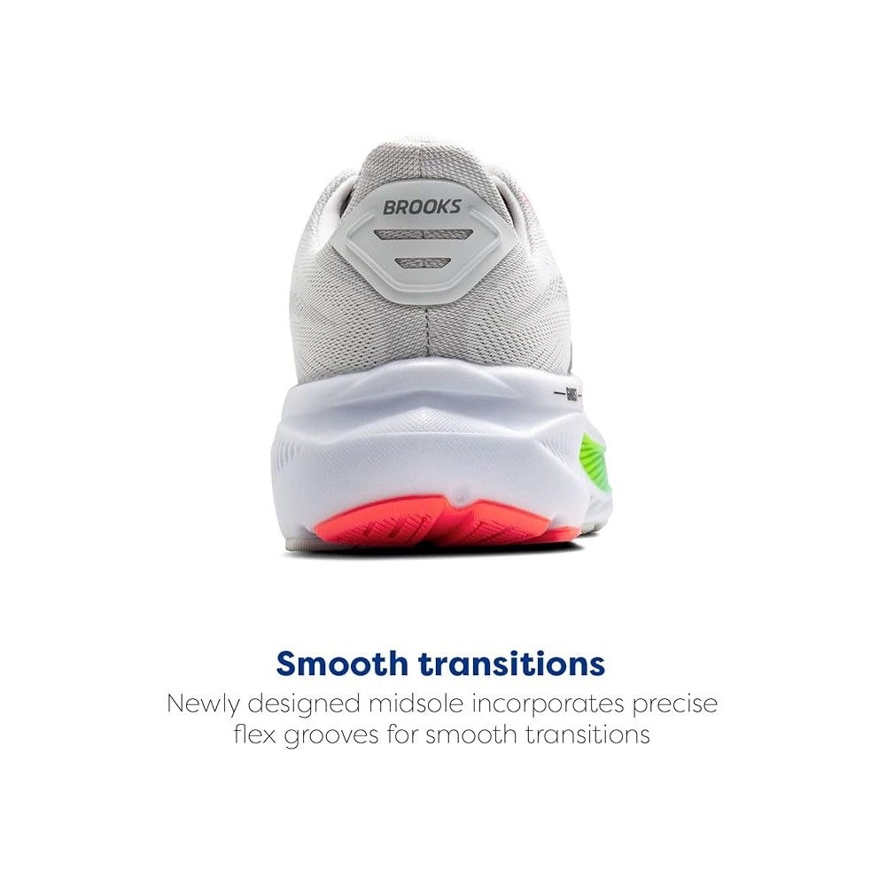 BROOKS GHOST 17 UOMO WHITE PINK CLAY GECKO