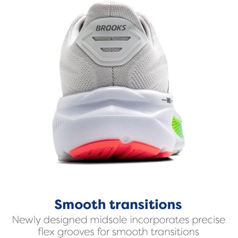 BROOKS GHOST 17 UOMO WHITE PINK CLAY GECKO