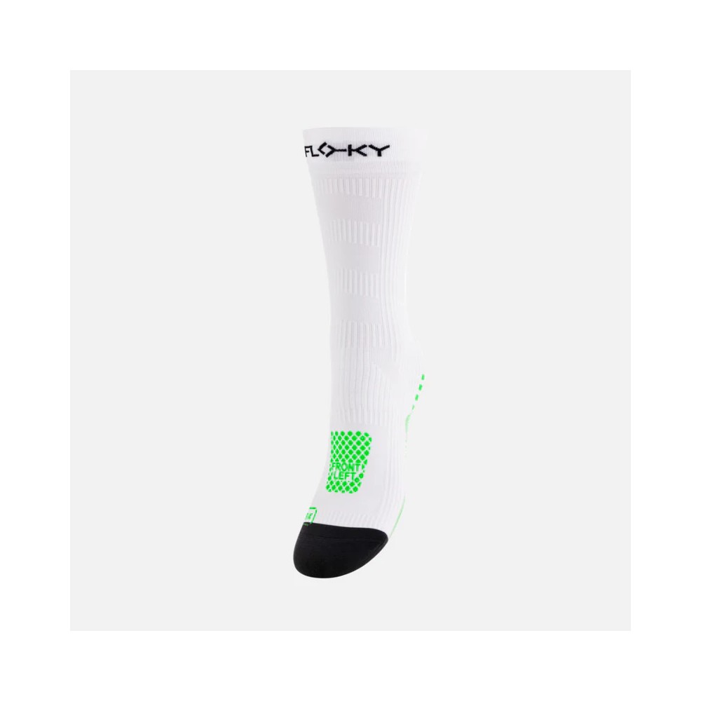 CALZA RUN MEDIUM BIANCA VERDE FLOKY