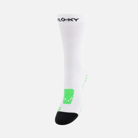 CALZA RUN MEDIUM BIANCA VERDE FLOKY