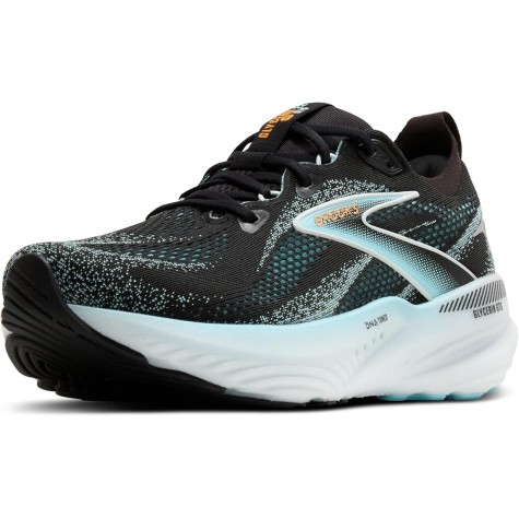 BROOKS GLYCERIN GTS 22 UOMO BLACK ATOMIZER BLAZING ORANGE