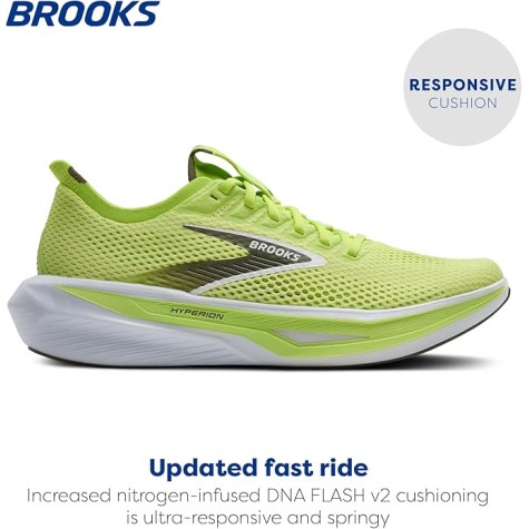 BROOKS HYPERION 3 UOMO SUNNY LIME OLIVE WHITE