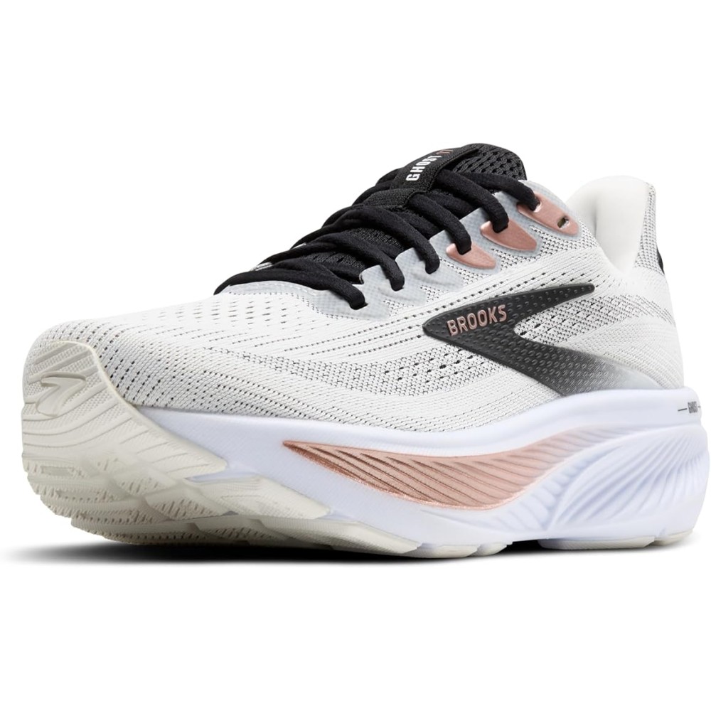 BROOKS DONNA GHOST 17 WHITE BLACK ROSE GOLD