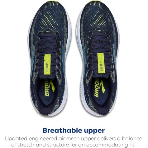 BROOKS GHOST 17 UOMO PPEACOAT LIME BLUE