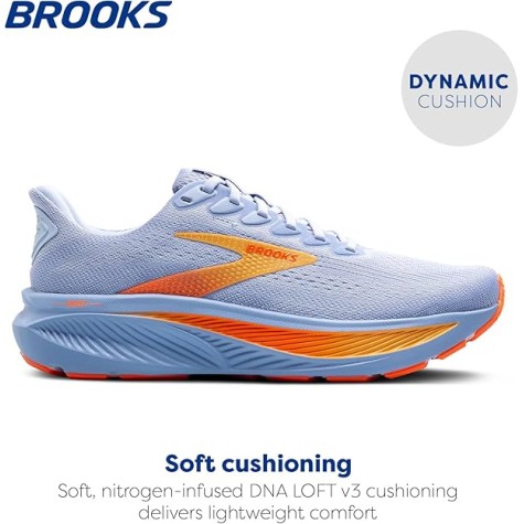 BROOKS GHOST 17 WOMAN BLUE HIRON WHITE ORANGE