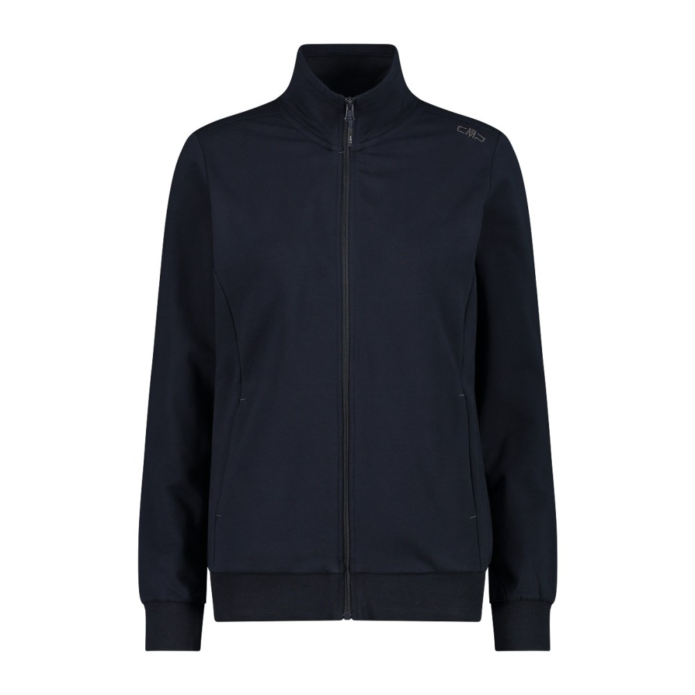 CMP FELPA ZIP LUNGA TECNICA NERA DONNA