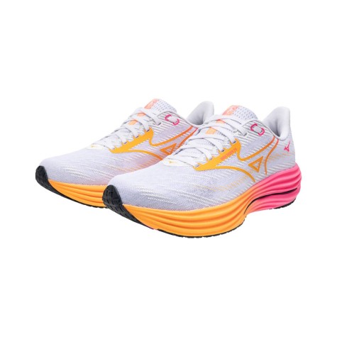 MIZUNO RIDER 29 UNISEX BIANCO ARANCIO FUXIA