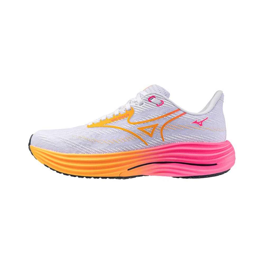 MIZUNO RIDER 29 UNISEX BIANCO ARANCIO FUXIA