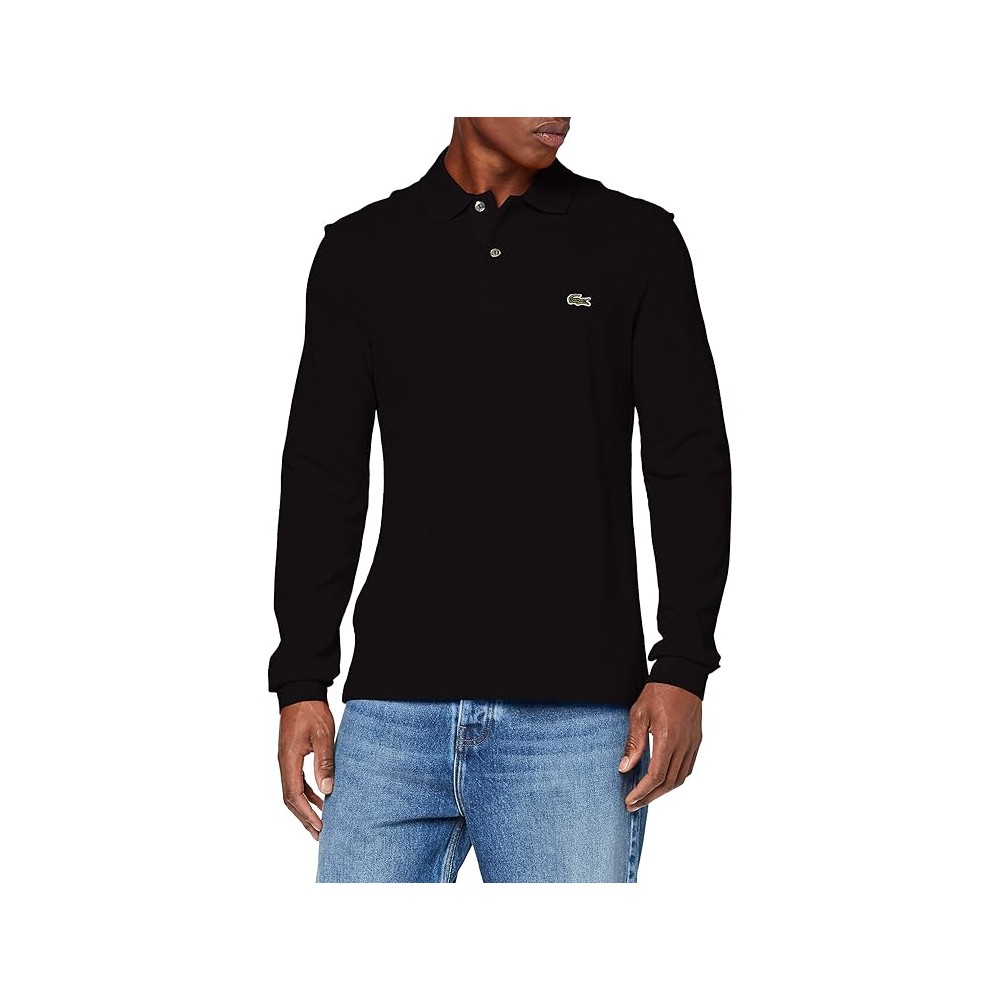 polo manica lunga lacoste uomo col. nero