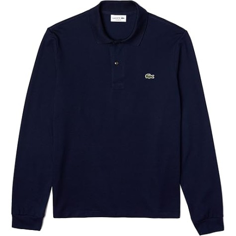 POLO MANICA LUNGA LACOSTE BLU MARINE 166
