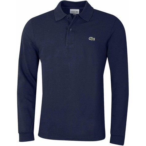 POLO MANICA LUNGA LACOSTE BLU MARINE 166