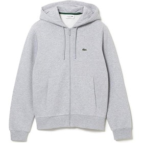 LACOSTE FELPA ZIP LUNGA UOMO SH 9626 COL GRIS CHINE' CCA