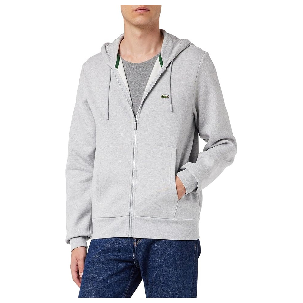 LACOSTE FELPA ZIP LUNGA UOMO SH 9626 COL GRIS...