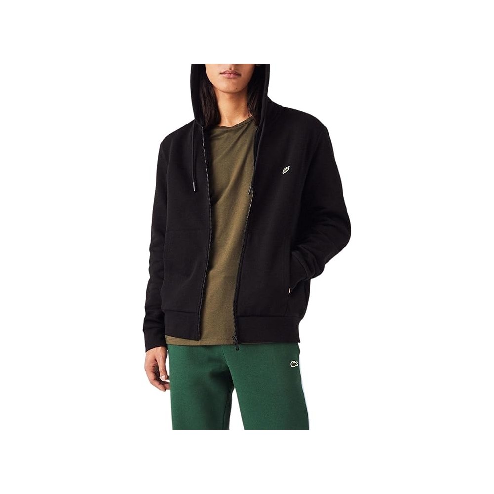 LACOSTE FELPA ZIP LUNGA UOMO SH 9626 COL 031 NOIR