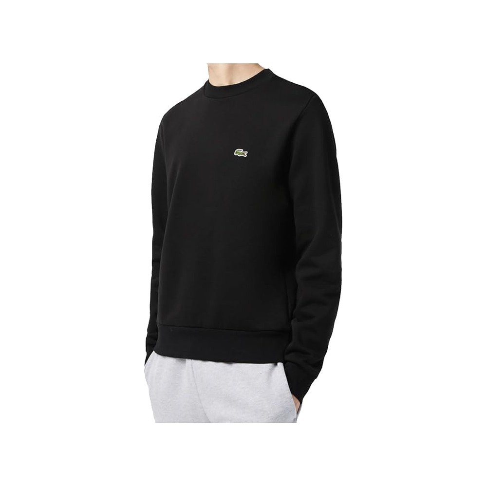LACOSTE FELPA U8OMO GIROCOLLO SH 031 NERO