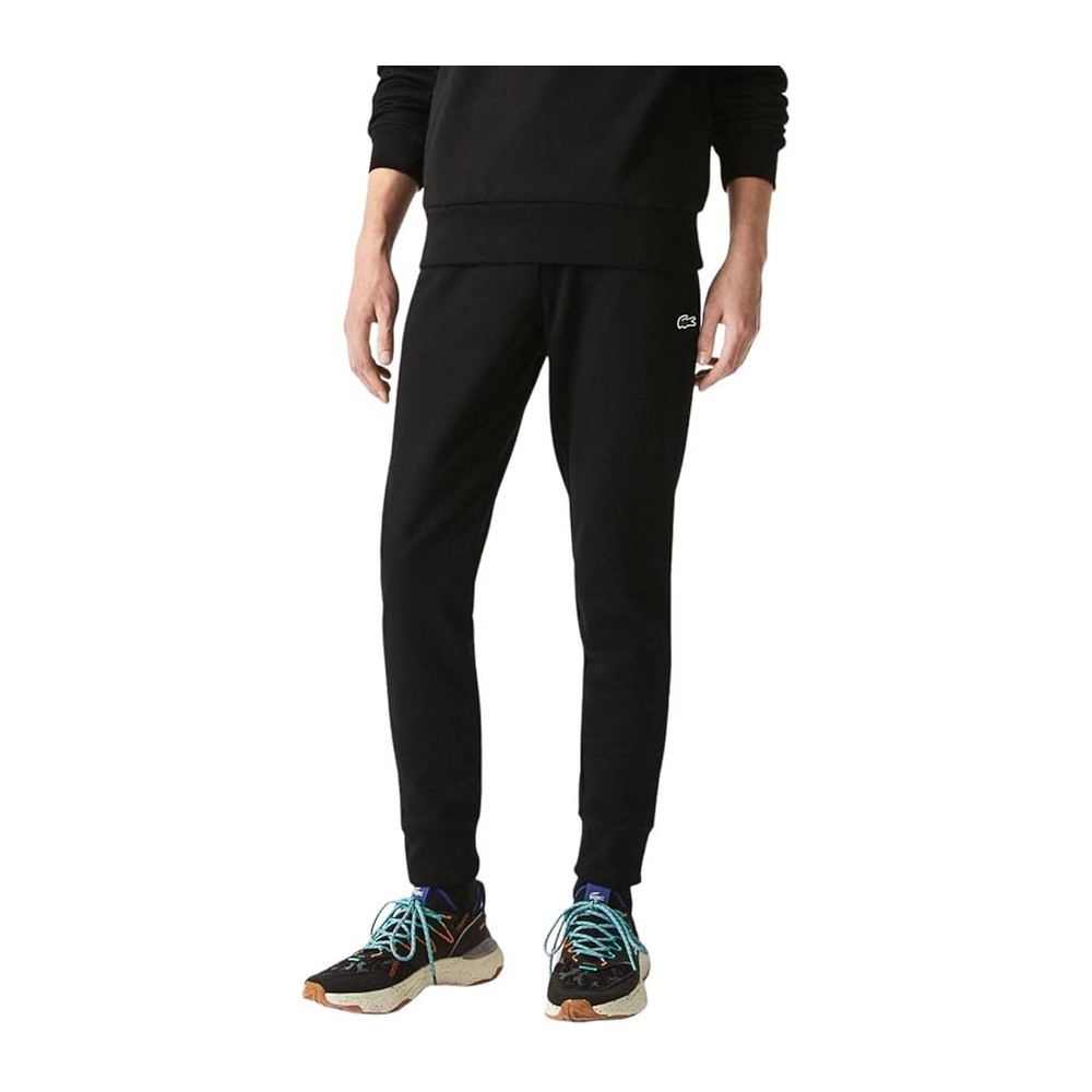PANTALONE FELPA LACOSTE UOMO NERO XH 9624