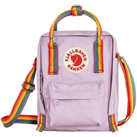 Fjällräven Kånken Mini pastel lavander rainbow pattern