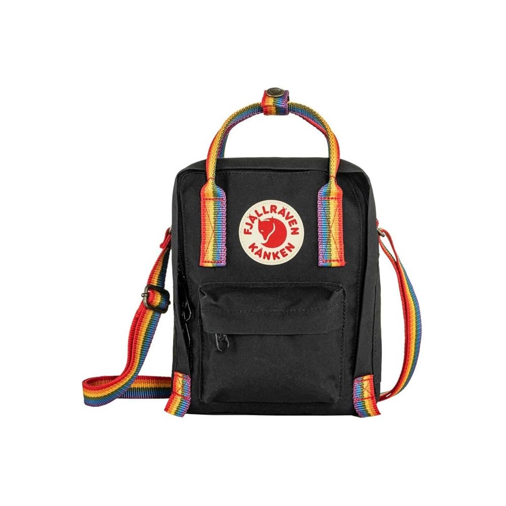 Fjällräven Kånken Mini  black rainbow pattern