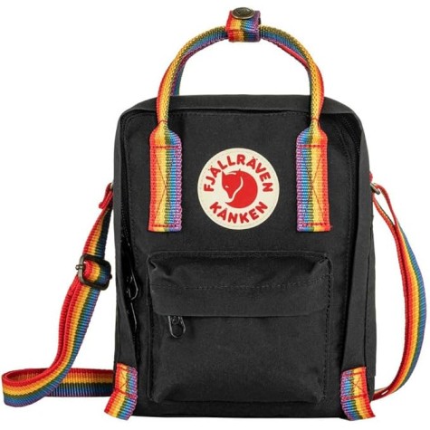 Fjällräven Kånken Mini  black rainbow pattern