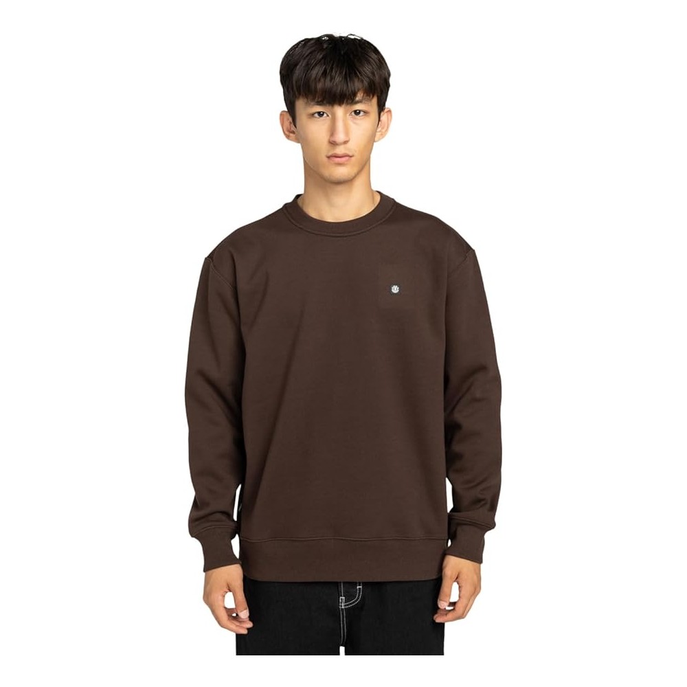 FELPA GIROCCOLO ELEMENT UOMO BROWN