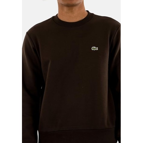 FELPA GIROCOLLO LACOSTE UOMO MARRONE