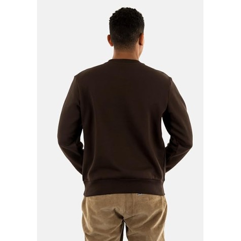 FELPA GIROCOLLO LACOSTE UOMO MARRONE