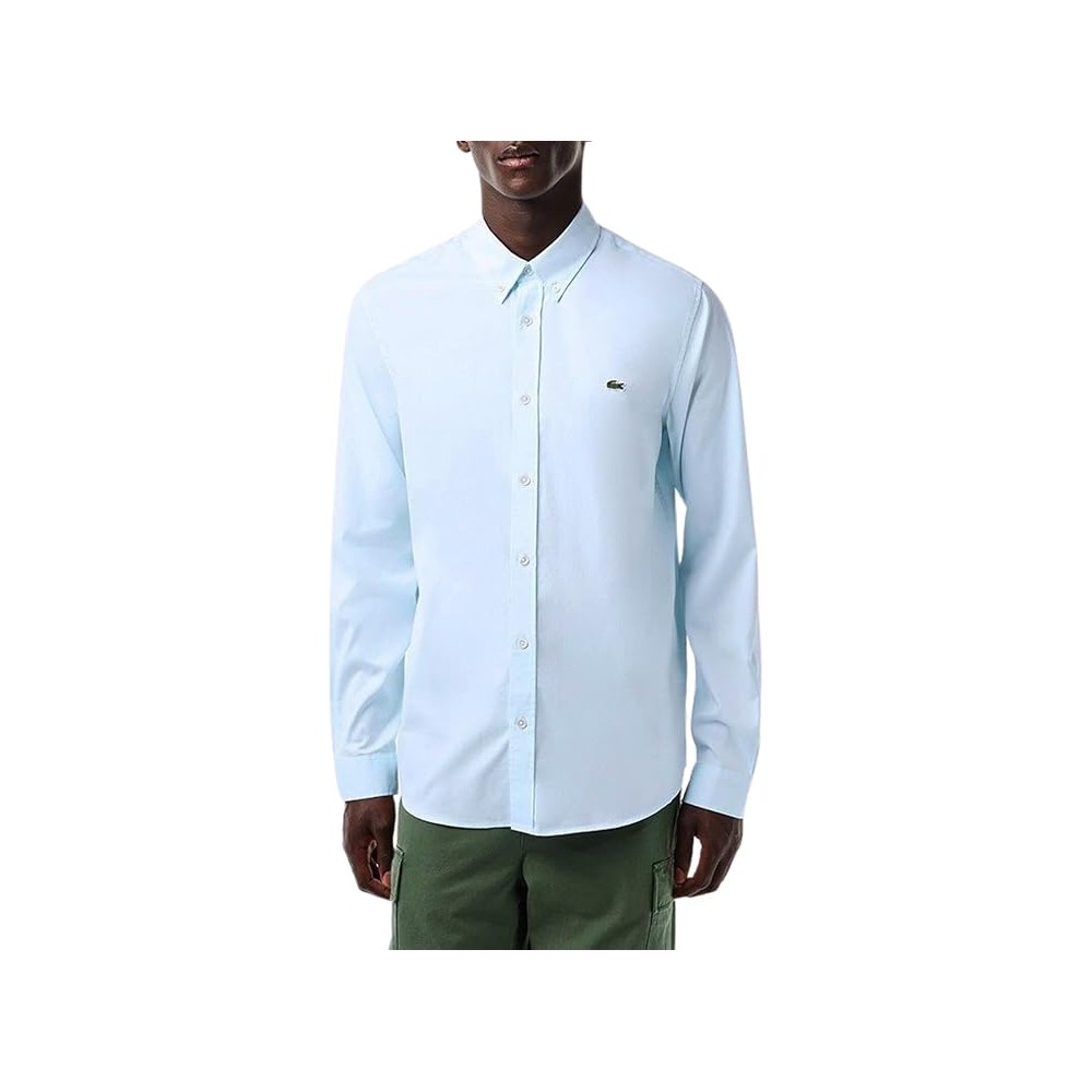 CAMICIA LACOSTE CH2933 BLEU HBP UOMO MANICA LUNGA