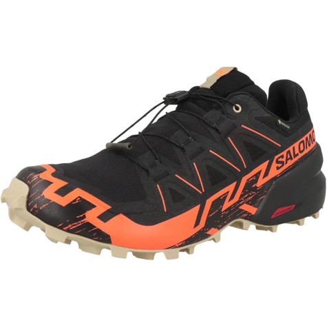 SCARPE TRAIL SALOMON SPEED CROSS 6 GTX BLACK SHOCKING ORANGE WHITE PEPPER