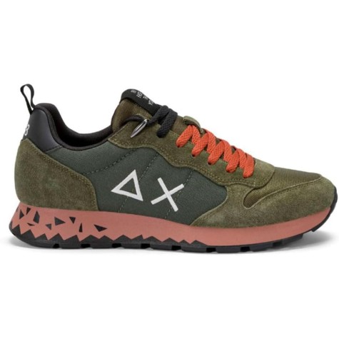 SCARPA UOMO SUN 68 TOM SNAKE MILITARE SCURO