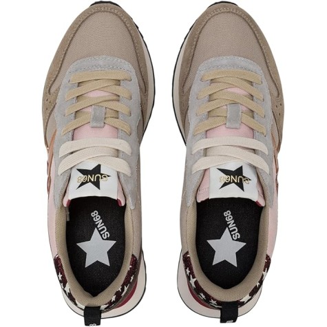 SCARPA DONNA SUN 68 STARGIRL MULTICOLOR BEIGE SCURO