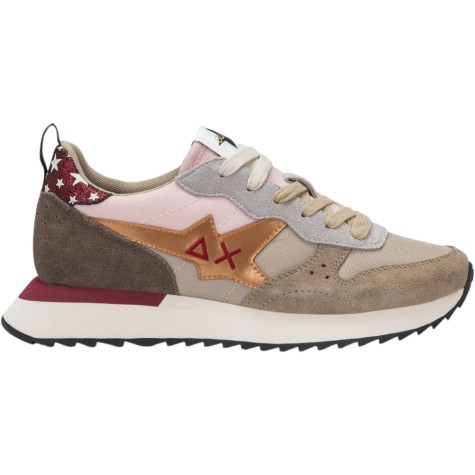 SCARPA DONNA SUN 68 STARGIRL MULTICOLOR BEIGE SCURO
