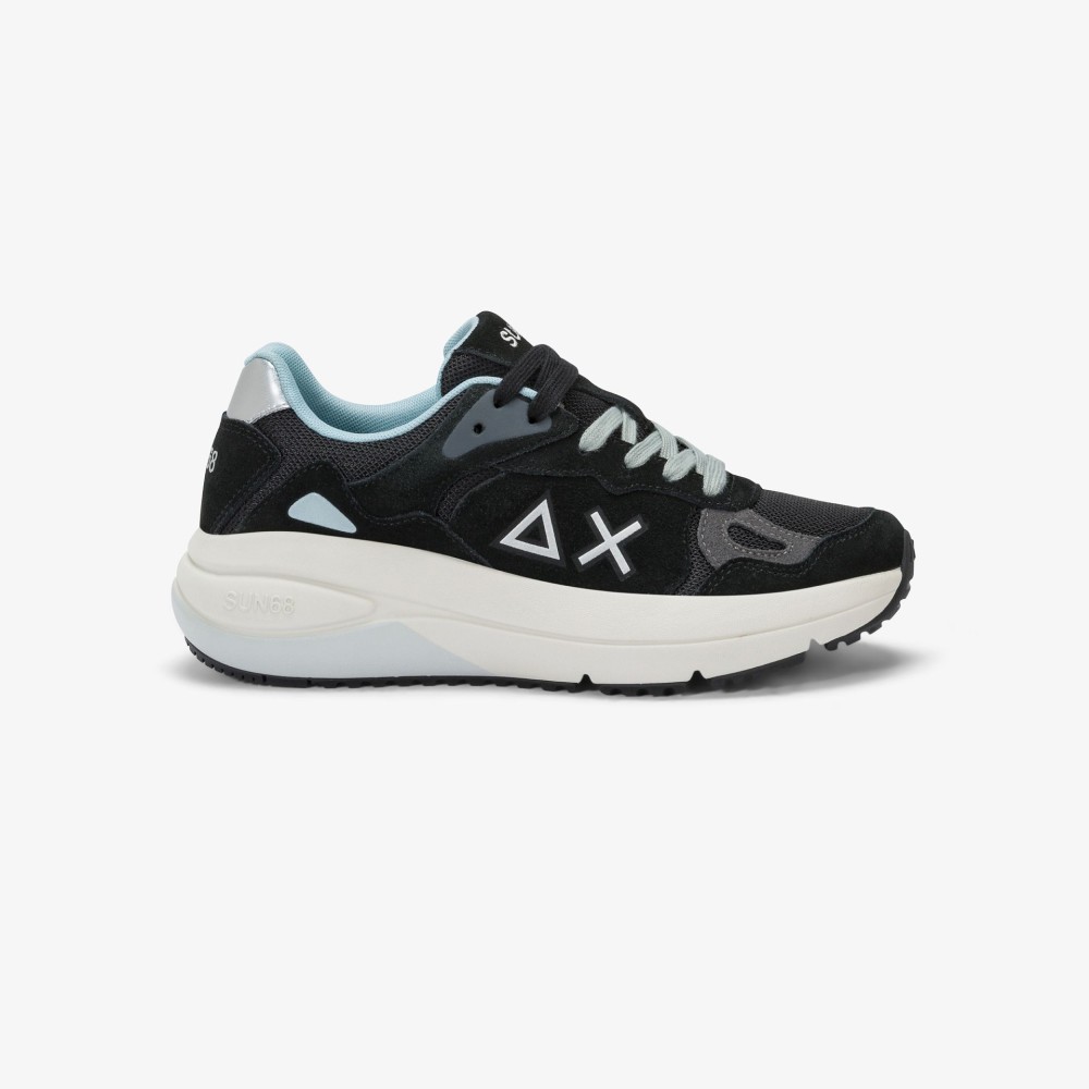 SCARPA SUN 68 DONNA VENUS SUEDE NERO