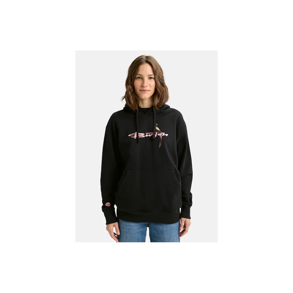FELPA DONNA CAPPUCCIO TRUE BLACK
