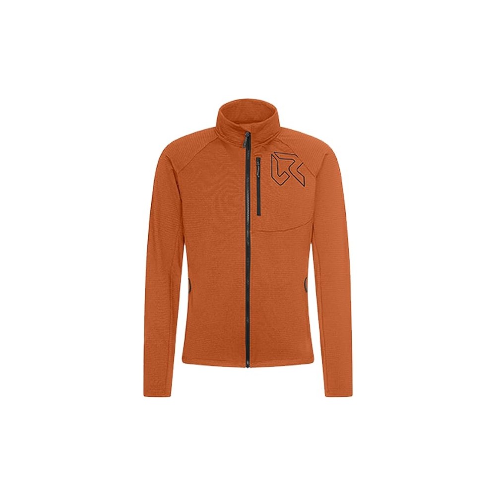 FLEECE ZIP LUNGA UOMO ARROWS MOCK RUST