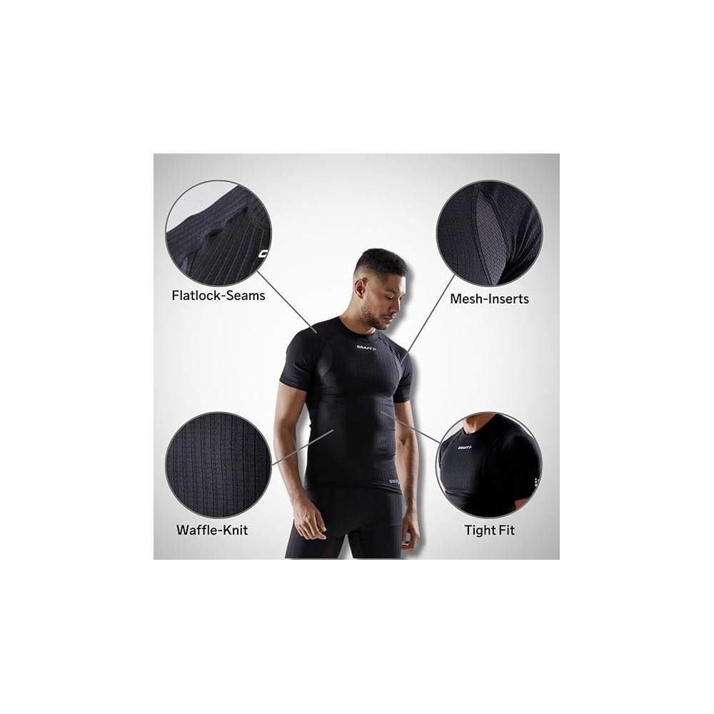 T SHIRT CRAFT ACTIVE EXTREME X CN SS NERA  UOMO