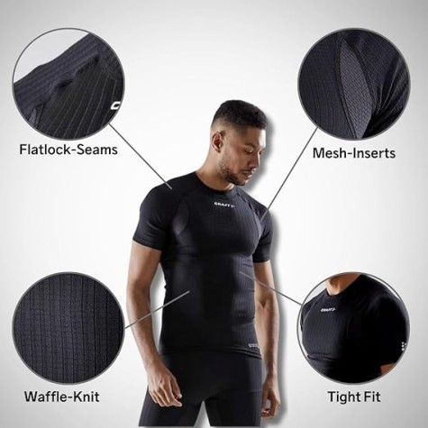 T SHIRT CRAFT ACTIVE EXTREME X CN SS NERA  UOMO