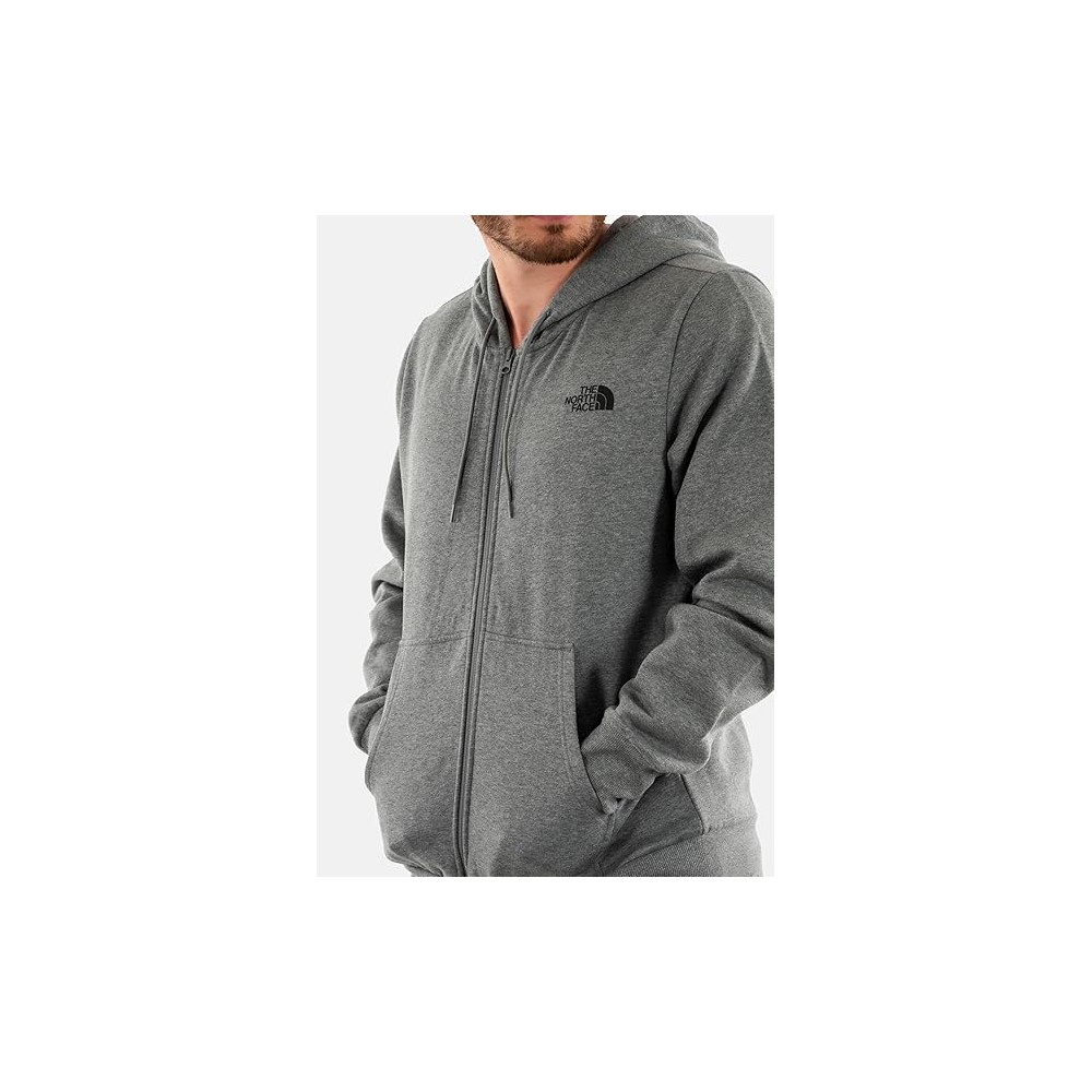 FELPA THE NORTH FACE GRIGIO ZIP LUNGA UOMO
