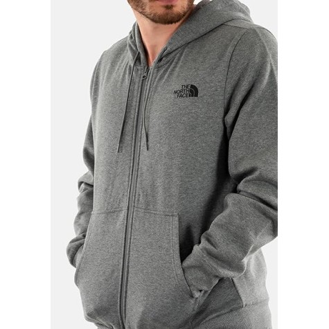 FELPA THE NORTH FACE GRIGIO ZIP LUNGA UOMO