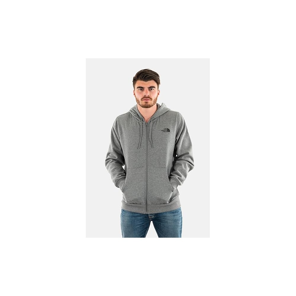 FELPA THE NORTH FACE GRIGIO ZIP LUNGA UOMO