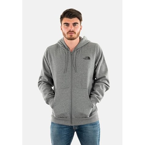 FELPA THE NORTH FACE GRIGIO ZIP LUNGA UOMO