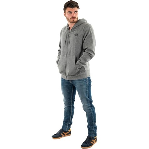 FELPA THE NORTH FACE GRIGIO ZIP LUNGA UOMO